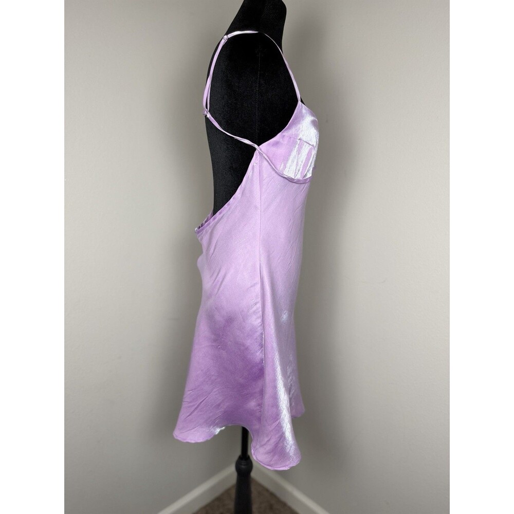 Princess Polly Violetta Mini Dress Purple Satin Slip Backless Size 10 NWT - Picture 2 of 13
